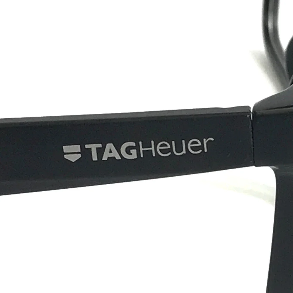 Tag Heuer Eyeglasses Frames TH551 005 Black Red Rectangle Full Rim 57-16-145